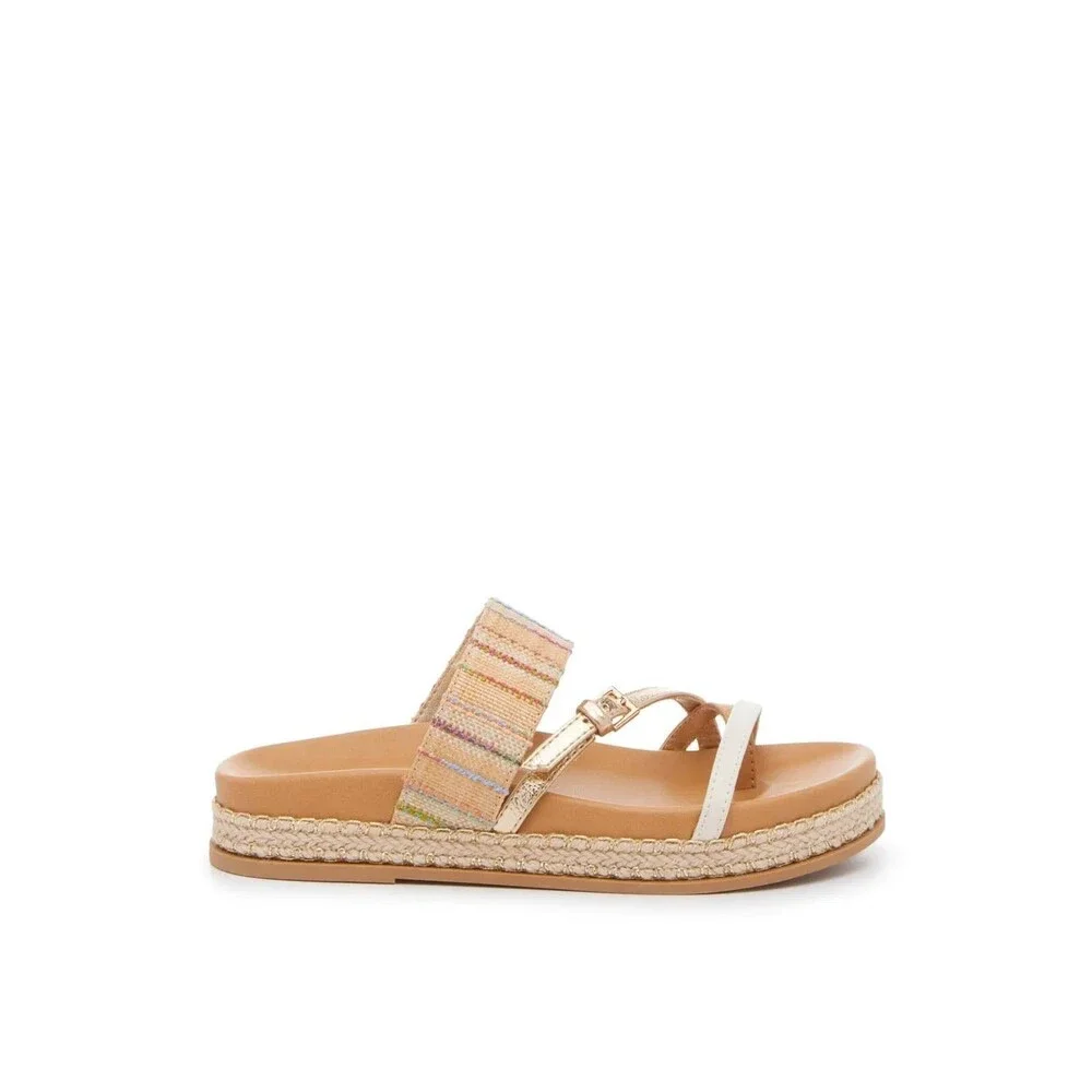 Steve Madden Judy Sandals Girls US 5 Brown Round Toe Slip-On Slide HAWK3143